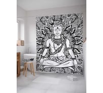 Штора (занавеска) для ванной JoyArty "Сущность природы" из сатена, 180х200 см с крючками, sc_19244