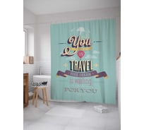 Штора (занавеска) для ванной JoyArty "Мечты ждут" из сатена, 180х200 см с крючками, sc_22033