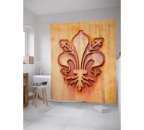 Штора (занавеска) для ванной JoyArty "Вырезанный символ" из сатена, 180х200 см с крючками, sc_14846