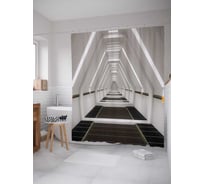 Штора (занавеска) для ванной JoyArty "Таинственный коридор" из сатена, 180х200 см с крючками, sc_22110