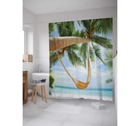 Штора (занавеска) для ванной JoyArty "Креативный гамак" из сатена, 180х200 см с крючками, sc_13912