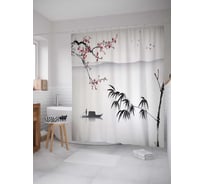 Штора (занавеска) для ванной JoyArty "Загадочное судно" из сатена, 180х200 см с крючками, sc_14296