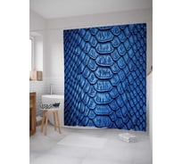 Штора (занавеска) для ванной JoyArty "Змеиная кожа" из сатена, 180х200 см с крючками, sc_14053