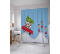 Штора (занавеска) для ванной JoyArty "В ожидании чуда" из сатена, 180х200 см sc_378433