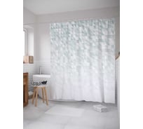 Штора (занавеска) для ванной JoyArty "Треугольные переходы" из сатена, 180х200 см с крючками, sc_13578