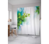 Штора (занавеска) для ванной JoyArty "Осеннее здоровье" из сатена, 180х200 см с крючками, sc_2623