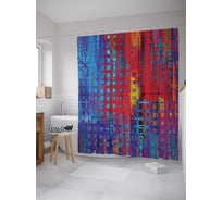Штора (занавеска) для ванной JoyArty "Городская энергия" из сатена, 180х200 см с крючками, sc_2739