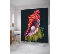 Штора (занавеска) для ванной JoyArty "Желаемая жемчужина" из сатена, 180х200 см с крючками, sc_16632