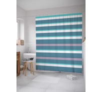 Штора (занавеска) для ванной JoyArty "Колейные полосы" из сатена, 180х200 см с крючками, sc_23547