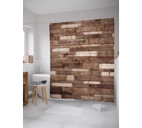 Штора (занавеска) для ванной JoyArty "Сбитая поверхность" из сатена, 180х200 см с крючками, sc_23503