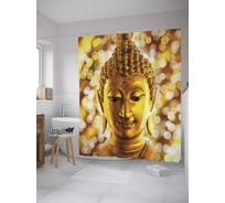 Штора (занавеска) для ванной JoyArty "Будда в бликах" из сатена, 180х200 см с крючками, sc_10030