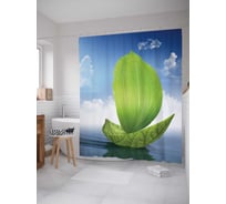 Штора (занавеска) для ванной JoyArty "Живой парусник" из сатена, 180х200 см с крючками, sc_2633