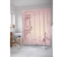 Штора (занавеска) для ванной JoyArty "Долгожданная свобода" из сатена, 180х200 см с крючками, sc_2827