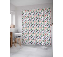 Штора (занавеска) для ванной JoyArty "Новогодний совет" из сатена, 180х200 см с крючками, sc_24114