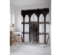 Штора (занавеска) для ванной JoyArty "Древняя дверь" из сатена, 180х200 см с крючками, sc_16670