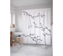 Штора (занавеска) для ванной JoyArty "Небесные качели" из сатена, 180х200 см с крючками, sc_17095