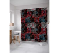 Штора (занавеска) для ванной JoyArty "Фантазия древности" из сатена, 180х200 см с крючками, sc_16936