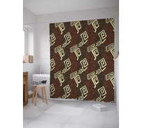 Штора (занавеска) для ванной JoyArty "Плывущий лабиринт" из сатена, 180х200 см с крючками, sc_26906