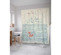 Штора (занавеска) для ванной JoyArty "Океанские глубины" из сатена, 180х200 см с крючками, sc_2890