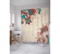 Штора (занавеска) для ванной JoyArty "История красок" из сатена, 180х200 см с крючками, sc_2908