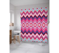 Штора (занавеска) для ванной JoyArty "Энергетическая симфония" из сатена, 180х200 см с крючками, sc_2872