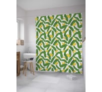 Штора (занавеска) для ванной JoyArty "Созревшие бананы" из сатена, 180х200 см с крючками, sc_28806