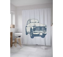 Штора (занавеска) для ванной JoyArty "Стильный автомобиль" из сатена, 180х200 см с крючками, sc_28155