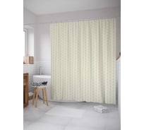 Штора (занавеска) для ванной JoyArty "Точечный бисер" из сатена, 180х200 см с крючками, sc_28266