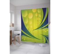 Штора (занавеска) для ванной JoyArty "Векторная геометрия" из сатена, 180х200 см с крючками, sc_28525