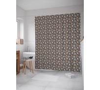 Штора (занавеска) для ванной JoyArty "Сорванный лепесток" из сатена, 180х200 см с крючками, sc_28614