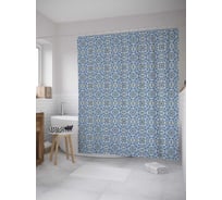 Штора (занавеска) для ванной JoyArty "Орнаментальная классика" из сатена, 180х200 см с крючками, sc_28604