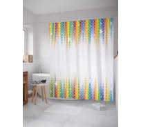 Штора (занавеска) для ванной JoyArty "Радужный арт" из сатена, 180х200 см с крючками, sc_29087