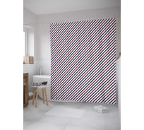 Штора (занавеска) для ванной JoyArty "Двухцветные диагональные полосы" из сатена, 180х200 см с крючками, sc_28743