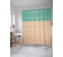 Штора (занавеска) для ванной JoyArty "Две стороны" из сатена, 180х200 см с крючками, sc_29390