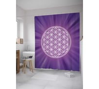 Штора (занавеска) для ванной JoyArty "Упорядоченность Вселенной" из сатена, 180х200 см с крючками, sc_28836