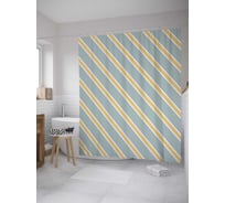 Штора (занавеска) для ванной JoyArty "Полосы галстука" из сатена, 180х200 см с крючками, sc_28703