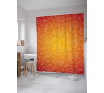 Штора (занавеска) для ванной JoyArty "Эскизы пэйсли" из сатена, 180х200 см с крючками, sc_29498