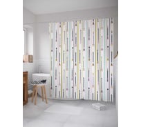 Штора (занавеска) для ванной JoyArty "Стрелы вверх" из сатена, 180х200 см с крючками, sc_29562