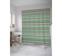 Штора (занавеска) для ванной JoyArty "Полосатое настроение" из сатена, 180х200 см с крючками, sc_28641