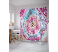 Штора (занавеска) для ванной JoyArty "Чарующая иллюзия" из сатена, 180х200 см с крючками, sc_274847