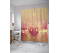 Штора (занавеска) для ванной JoyArty "Поток автомобилей" из сатена, 180х200 см с крючками, sc_28158