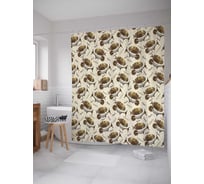 Штора (занавеска) для ванной JoyArty "Цеппелин" из сатена, 180х200 см с крючками, sc_28059