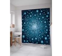 Штора (занавеска) для ванной JoyArty "Фантазия взрыва" из сатена, 180х200 см с крючками, sc_29236