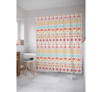 Штора (занавеска) для ванной JoyArty "Решительные полосы" из сатена, 180х200 см с крючками, sc_26705