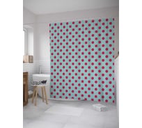 Штора (занавеска) для ванной JoyArty "Яркий горох" из сатена, 180х200 см с крючками, sc_28962