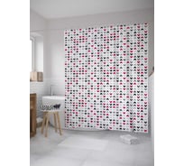 Штора (занавеска) для ванной JoyArty "Формы указатели" из сатена, 180х200 см с крючками, sc_28344