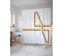 Штора (занавеска) для ванной JoyArty "Фон ретро гранж" из сатена, 180х200 см с крючками, sc_29427