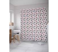 Штора (занавеска) для ванной JoyArty "Сорванные лепестки" из сатена, 180х200 см с крючками, sc_28613