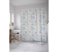 Штора (занавеска) для ванной JoyArty "Размытая яркая абстракция" из сатена, 180х200 см с крючками, sc_28133