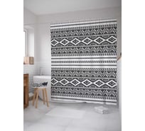 Штора (занавеска) для ванной JoyArty "Правильный орнамент" из сатена, 180х200 см с крючками, sc_29108